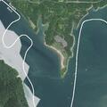Pontoon boat drifts away near Twin Knob Beach