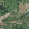 Pickup truck in ditch near railroad crossing