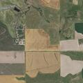 Hay bales on fire at feed pens near Grainfield