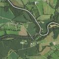 Vehicle crash with active power lines down in field