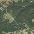 Tree partially blocking road at Longview Drive