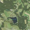 Helicopter landing zone set for medical patient in field