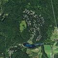 Tree partially blocking Pleasant Valley Road
