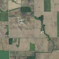 Car hits deer near rural intersection