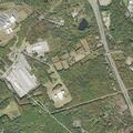 Tree on wires partially blocking roadway