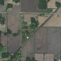 Vehicle damages yard near pole on North 100 West