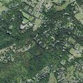 Damaged power line and cracked utility pole reported