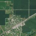 Disabled red pickup with brake failure stopped on Highway 30