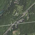 Utility pole and wire down on road in Croton Falls