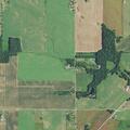 Vehicle driven through bean field near Farmer Mark Road