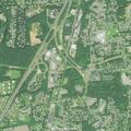 Tractor-trailer hits guardrail at rest area