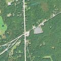 Tree blocking roadway on Ramsdell Road in Foster