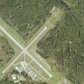 Flooded roadway near Bradford Regional Airport