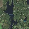Tree branch blocking lane on Baker Pond Road