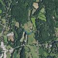 Contractors driving through yard to reach solar field