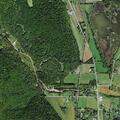 Motorcycle crash into brush with possible head injury