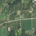 Dead deer on highway shoulder near Deerfield
