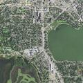 Person experiencing abdominal pain near Spruce Street