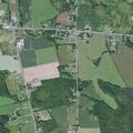 Vehicle in ditch after collision with deer
