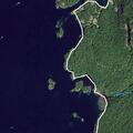Disabled pontoon boat south of Huckleberry Island