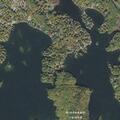 Small moose spotted between two islands