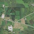 Semi truck near downed power line on County Highway B