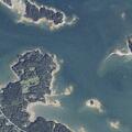 Male capsizes kayak near Deer Isle waterfront