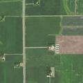 Controlled burn of corn crib at rural property