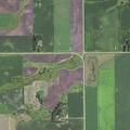 Illegal dumping of debris near rural intersection