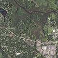 Electrical arcing reported in woods near business