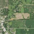 Grass fire spreading in roadside ditch