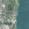 Jet skis spraying people near Ferry Beach pier