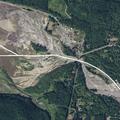 Disabled green SUV near Nisqually River Bridge