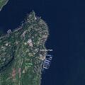 Person experiencing chest pains at marina