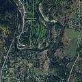 Person suffering cold exposure in river near yurt