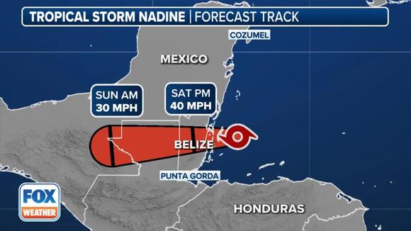 Tropical Storm Nadine set to lash Belize, Mexico with heavy rain just ...
