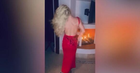Britney Spears Shows Off Her Assets as She Spins Around in Backless Red  Dress - NewsBreak