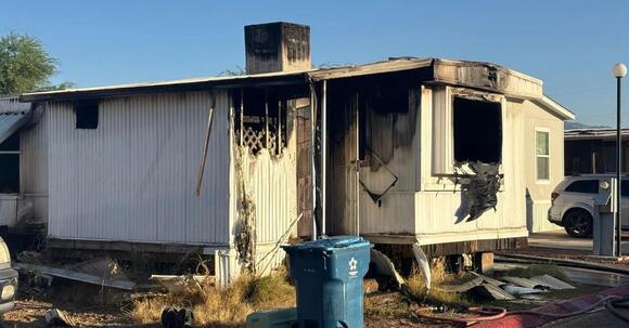 Mobile Home Fire in Las Vegas Sends One to Hospital and $150K in Damage ...