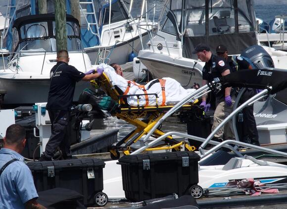 One man killed, three others injured after two water vessels smash into ...