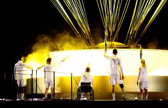Team USA takes the stage during the Paris 2024 Paralympic Games opening ...