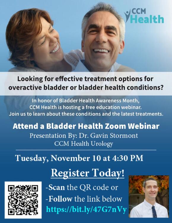Free CCM Health bladder health webinar on Nov. 11 - NewsBreak