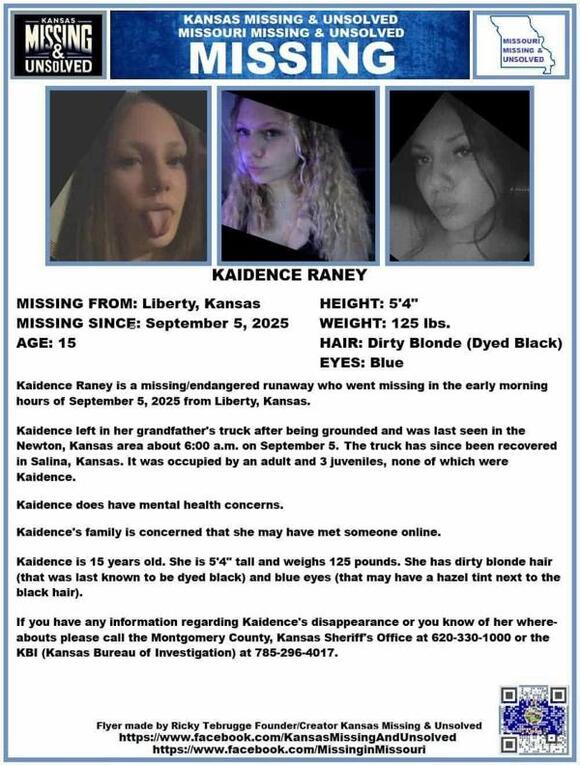 Montgomery County Sheriff's Office searching for missing 15-year-old ...