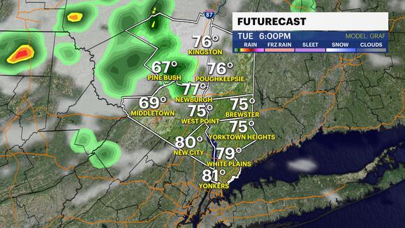 Mix of sun and clouds today with highs near 80 today, chance of more ...