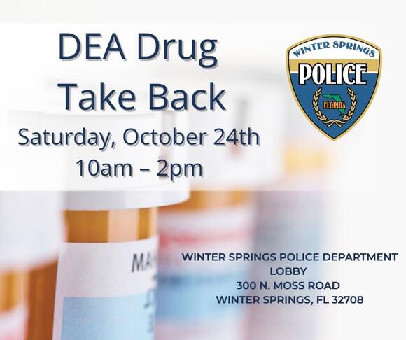 Prescription Drug Take Back in Winter Springs - NewsBreak