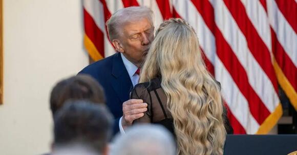 Donald Trump Slammed for 'Creepy' Erika Kirk Kiss in Oval Office: 'Peak Sleaze Energy' - NewsBreak