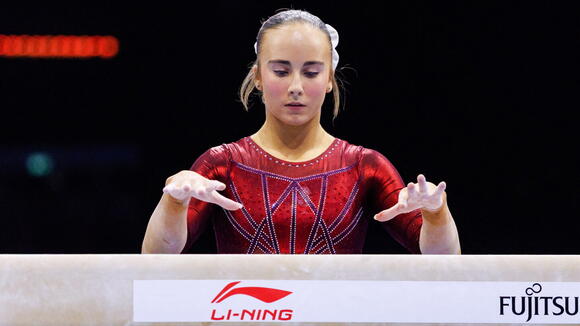 Pease finishes 7th in all-around in worlds debut