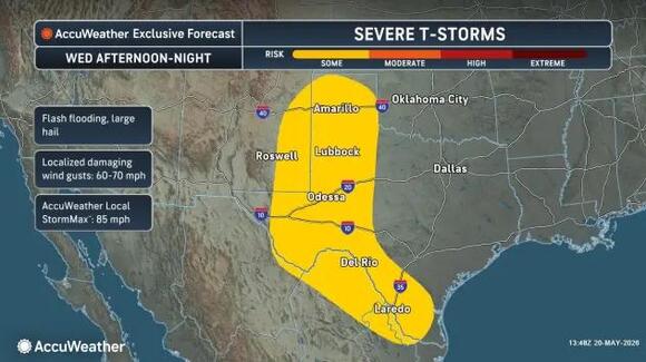 Severe storms with damaging winds to focus on central, eastern US ...