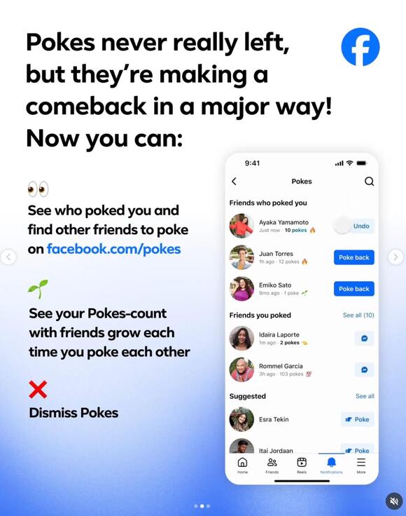 Facebook is trying to make ‘pokes’ happen again - NewsBreak