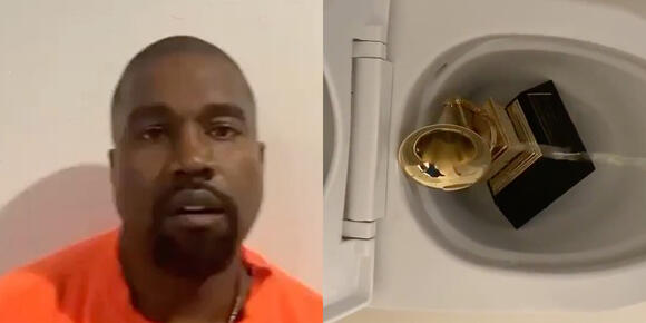 Kanye West Pees On His Grammy And The Internet Responds With Memes Newsbreak