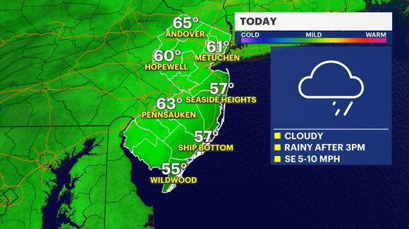 Mostly cloudy Saturday in New Jersey; widespread showers on Sunday ...